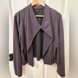 Banana Republic Women's Dark Gray Herringbone Open-Front Jacket